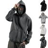 Men's Modern Zip-Up Hoodie with Face Cover for Casual Wear