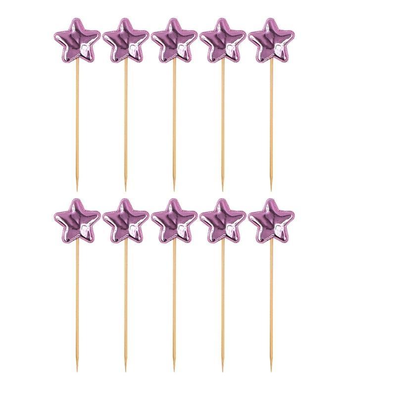 10xLove Heart/Crown/Star Shaped Insert Falgs Babies Shower Decoration for Party