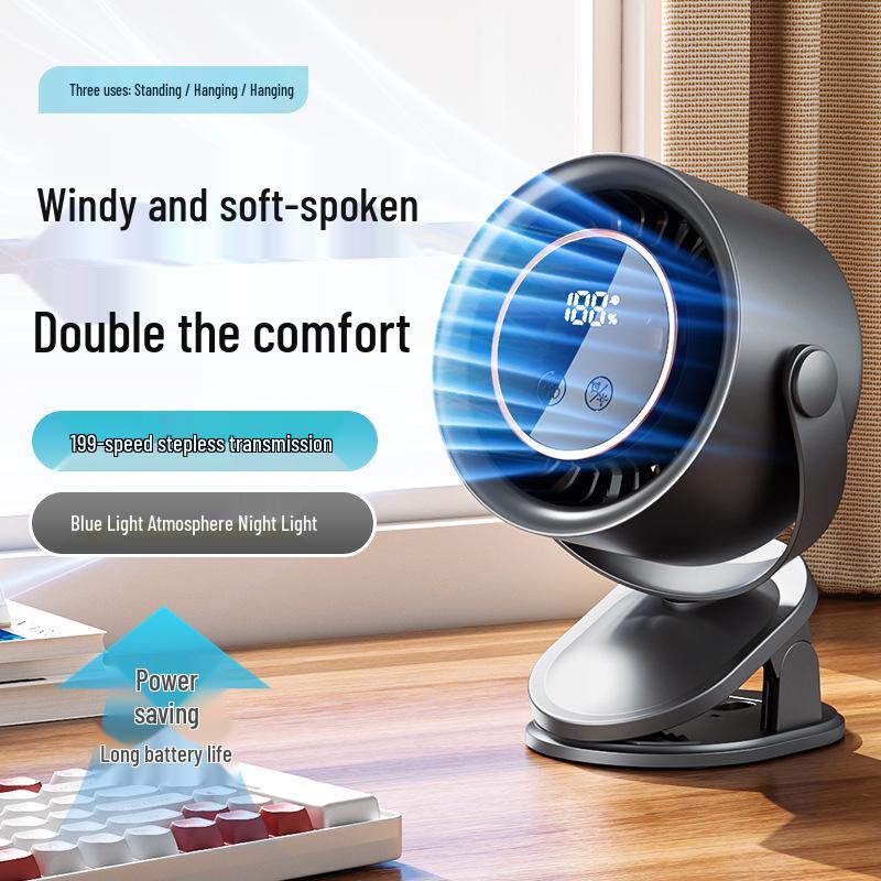 Portable USB Rechargeable Desktop Fan for Home & Dorm Use