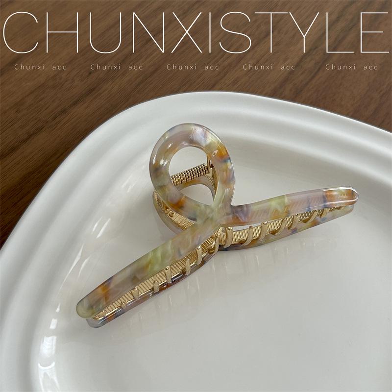 Pince Requin Femme Été 2023: Barrette à cheveux en acétate de haute qualité pour des styles élégants