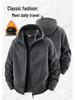 Vielseitige Sherpa Fleece Hoodie Jacke - Warmes Baumwoll-Oberteil für Herbst/Winter Outdoor-Sportarten