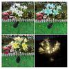Solar Garden Lights Outdoor 7-Head Lily Light with Swaying Pole 4 Colors Waterproof Solar Powered LED String Lights for Yard Patio Pathway Energy