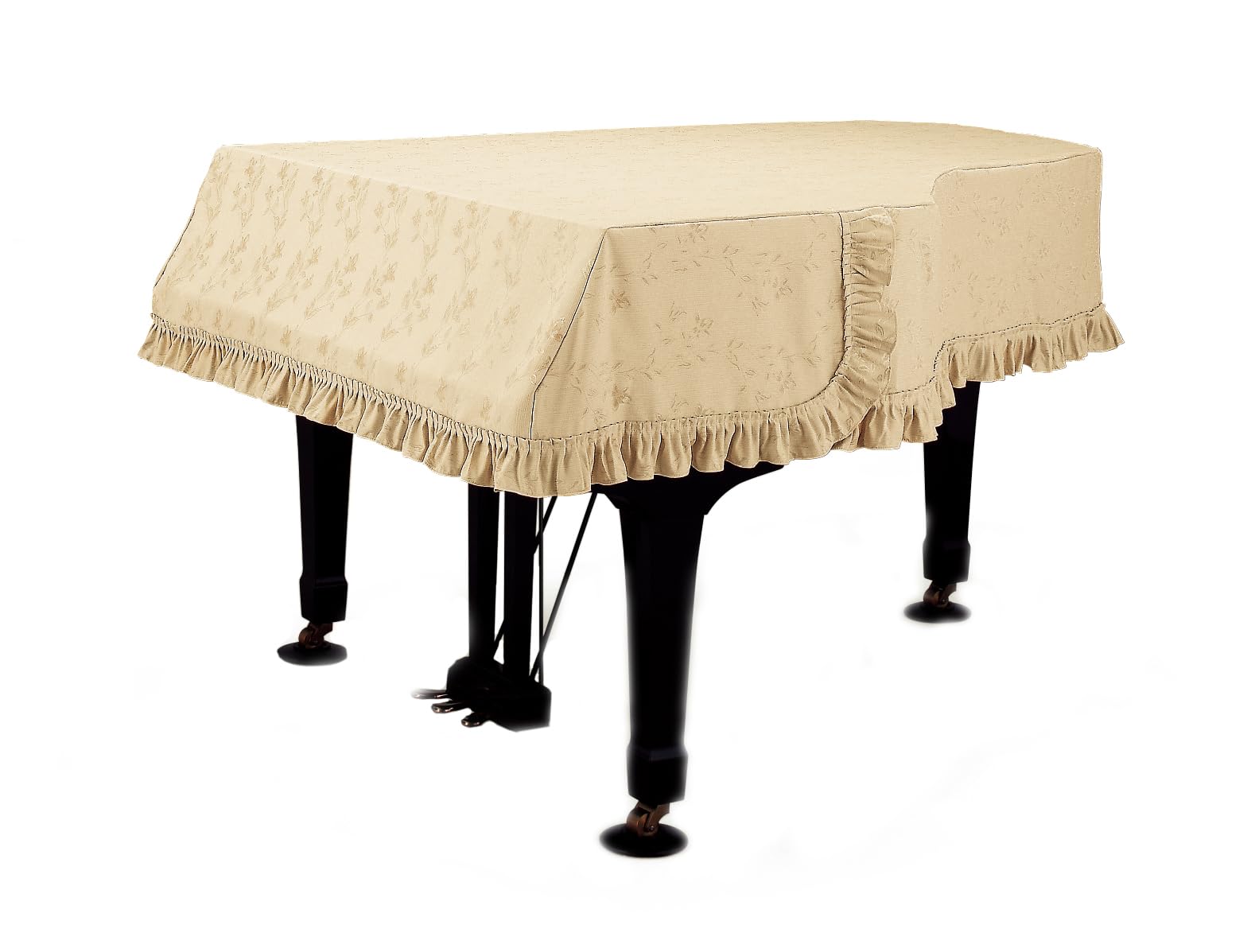 

Alps Grand Piano Cover for Kawai Made in Japan Jacquard Ivory Beige with Glossy Small Floral Pattern / G-EX / GL-10 / /