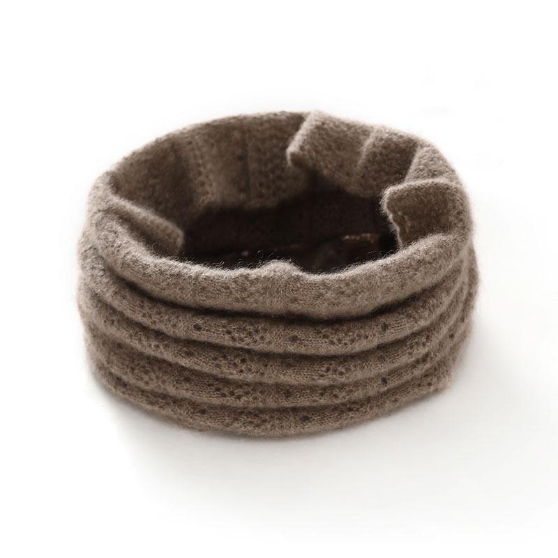 Unisex 100% Cashmere Neck Warmer: Soft, Warm, Versatile, Windproof Knitted Pullover Snood for Cervical Spine Protection