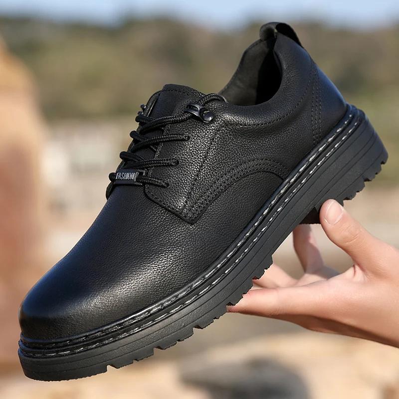 Fashion Genuine Leather Men's Dress Shoes Luxury Brand Business Oxford Shoes High Quality Comfy Office Formal shose Italian Men Shoes
