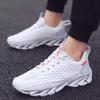 Plus Size Breathable Men's Mesh Running Shoes - Spring/Autumn 2026 Trendy Casual Sports Blade Design