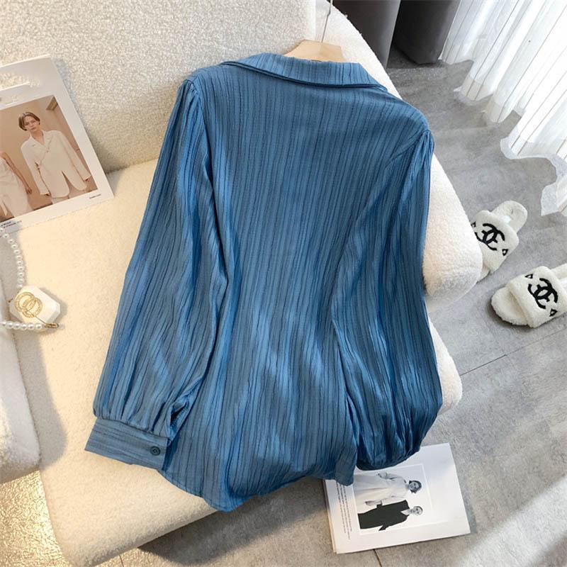 Shirt for Women Summer Oversize Cotton Loose Blouse Casual Long Sleeve Pullover Soft Loose Shirt Top