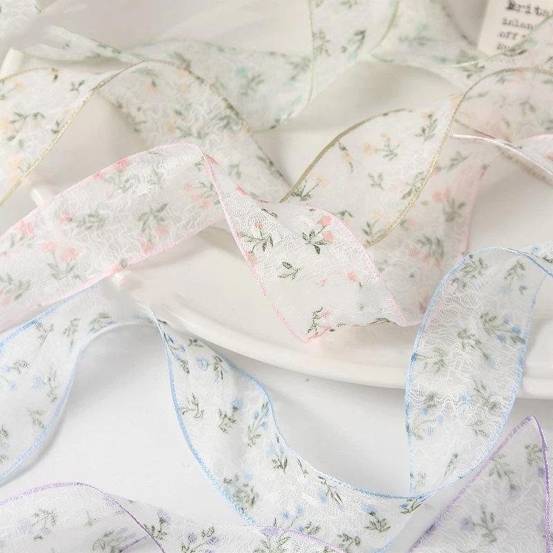 2.5Cm/4Cm 10 Yards Dainty Floral Fishnet Lace Trim For Cake, Bouquet, Gift Wrap And Handmade Hair Bows