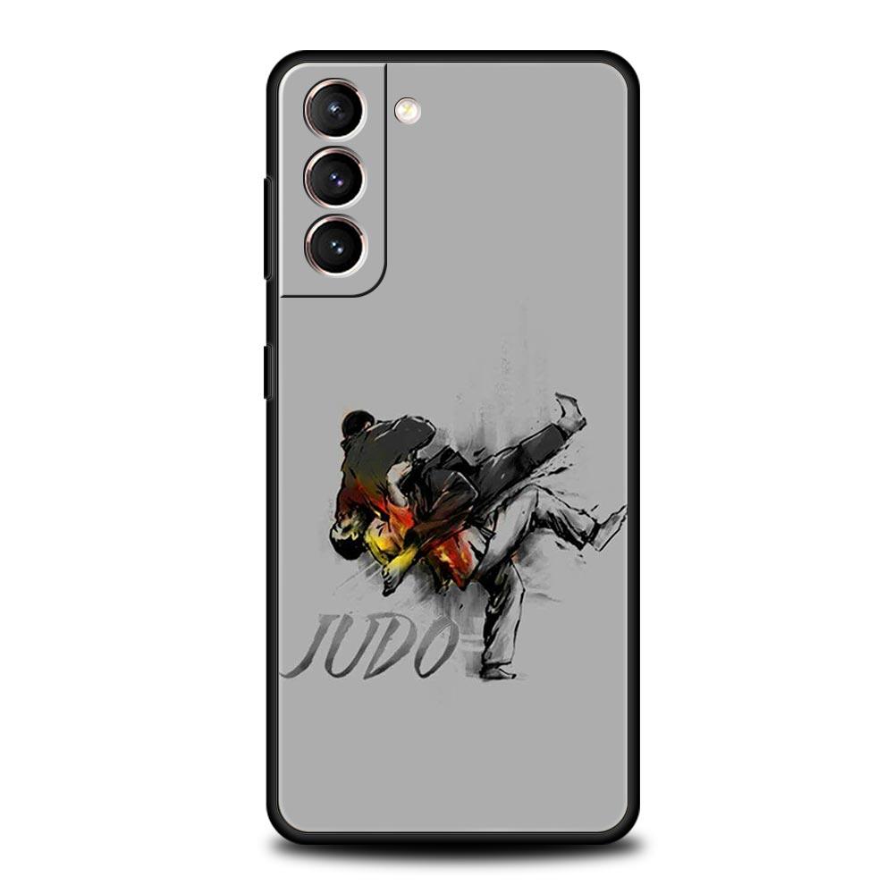 Japanese Martial Judo Soft Phone Case For Samsung Galaxy S25 Edge S24 Plus S23 FE S22 S21 S20 Ultra 5G S10 Black Protect Cover