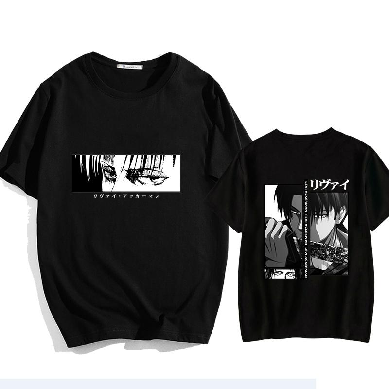 

Футболка с принтом японского аниме Levi Ackerman Graphic Street Cool Y2K Harajuku Shirt Levi Ackerman T-Shirt Top Unisex M