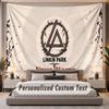 Benutzerdefinierter Namens-Text-Wandteppich Linkin Park Personalisierter Polyester-Wandteppich für Schlafzimmer und Zimmer