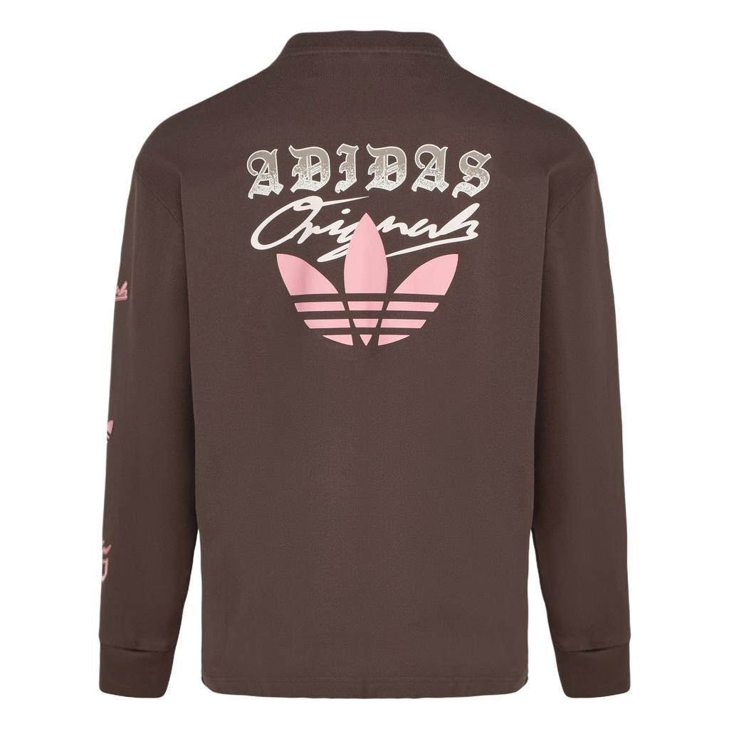 Adidas Originals FW25 GFX Loose Fit Crew Neck Long Sleeve Sports T-Shirt Men Tops KR5045