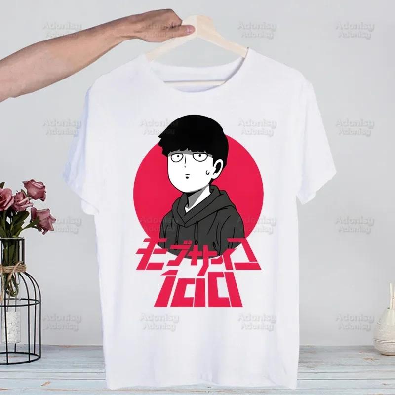 

Футболка Mob Psycho 100 Мужская Ретро Топы Футболки Харадзюку Один Аниме Манга Шигео Кагеяма Футболка Уличная Одежда Хип-Хоп Мужские Футболки S