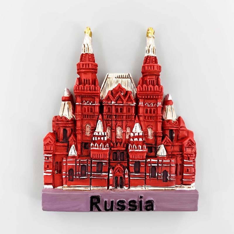 Russia Fridge Magnets Red Square Souvenirs Brown Bear St. Basil’s Cathedral Fridge Magnets Home Decor Wedding Gifts