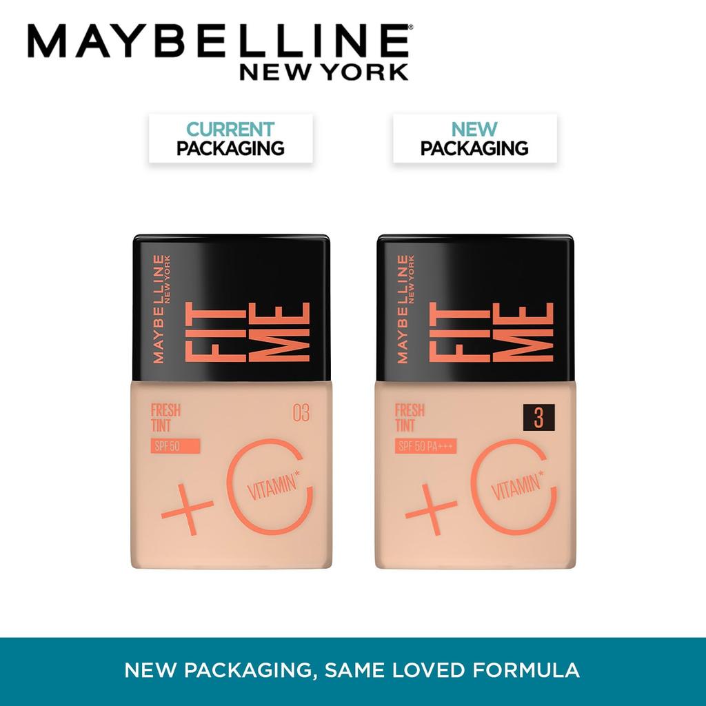 Maybelline Tekutý make-up New York s SPF 50 a vitamínom C Prirodzené krytie Tónovací krém na pleť 30 ml Odtieň 03