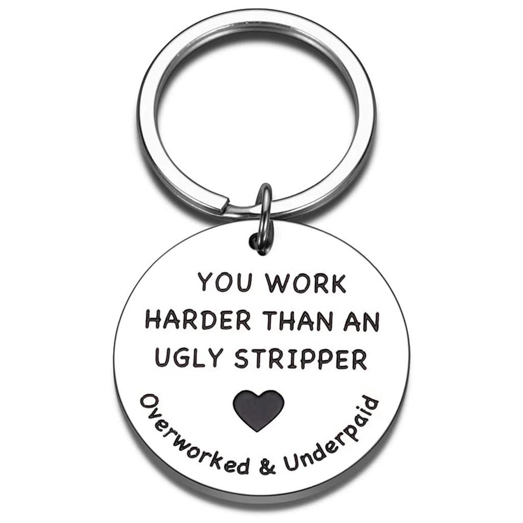 

Inspirational Stainless Steel Keychain Motivational Gift For Colleagues Modern Design Steel,25mm