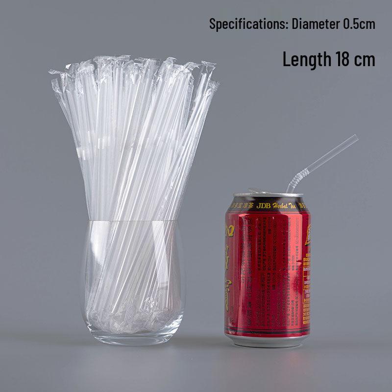 ZISIZ 18cm Disposable Plastic Straws