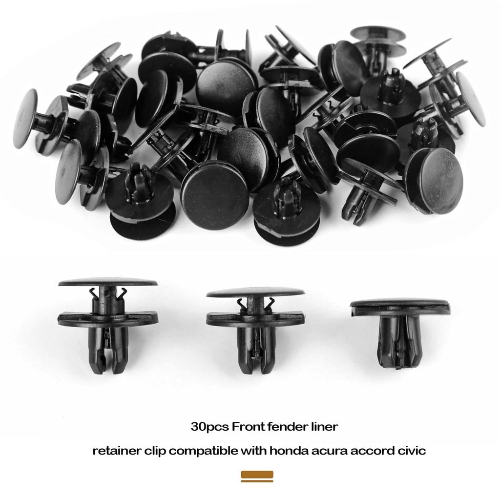Assortment Push Retainer Clips Kit With 4 Size Compatible Honda Acura Accord Civic Fender Liner Bumper Replace 91501-TR0-003, 91512-SX0-003 - 121Pcs