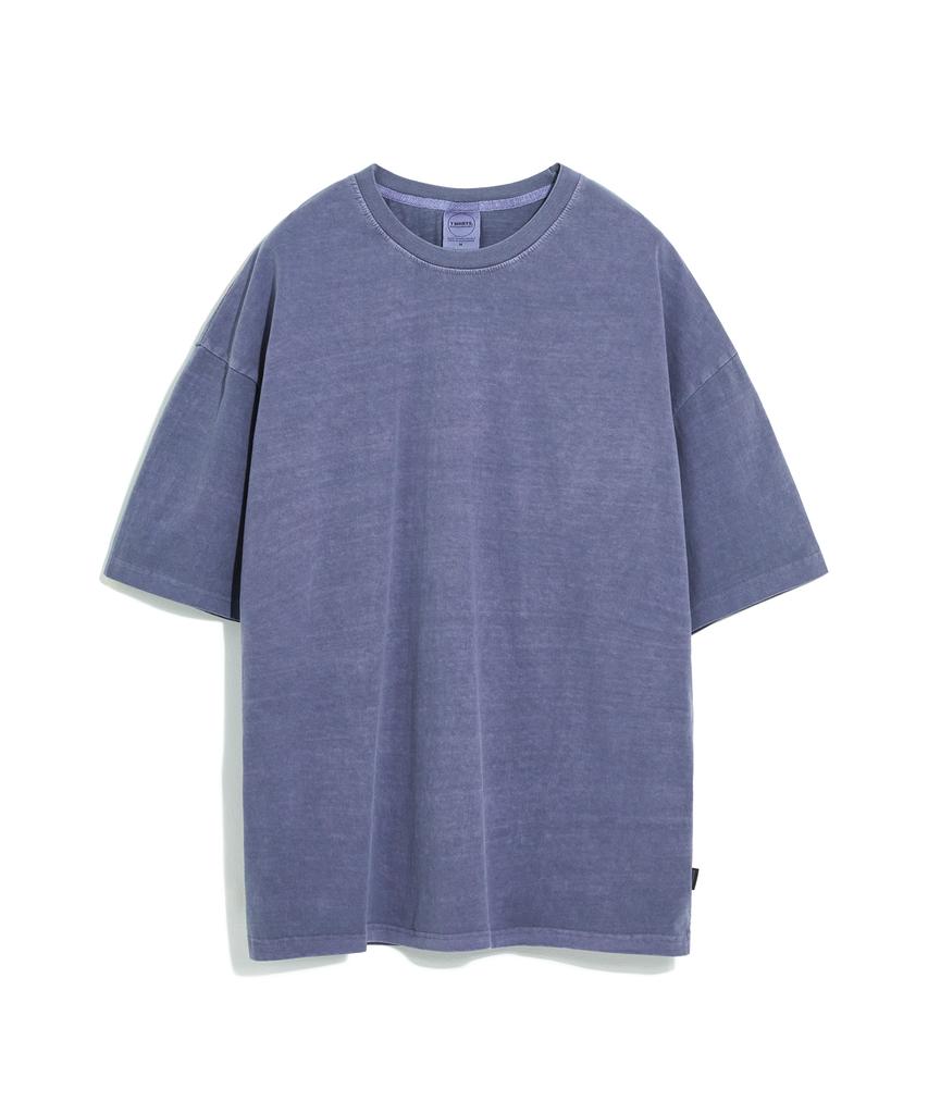 MINIMALPROJECT Oversized Pigment Balloon Short Sleeve T-Shirt (Lightnavy) Mst131