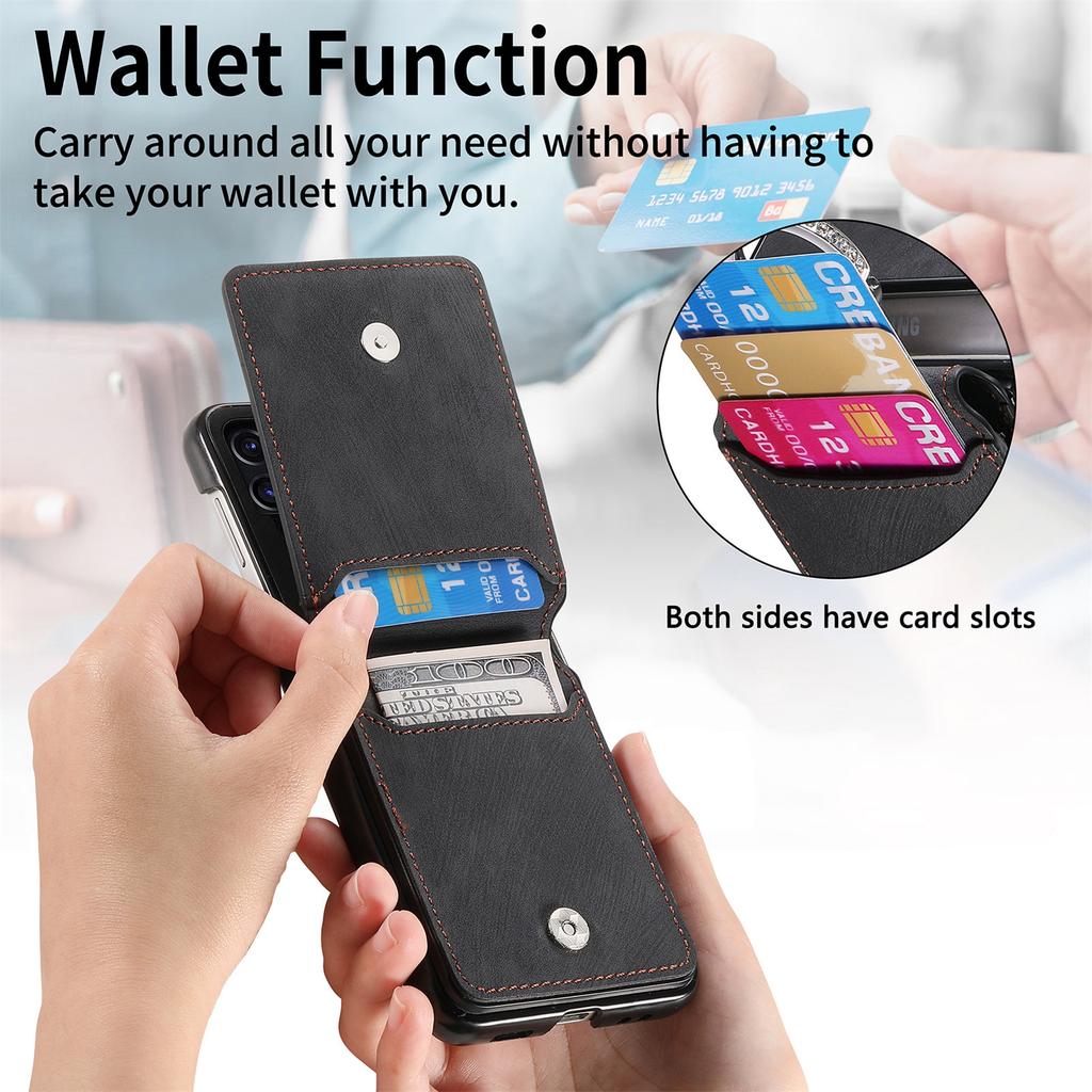 Voor Motorola Razr 60/50 5G Hoes Kaarthouder Standaard Retro Textuur Lederen Achterkant