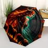 Fantasy Bull Rider Art Print: Unique Wall Decor for Your SpaceUmbrella, Portable 3-Fold Compact Umbrella for Men & Women Gift