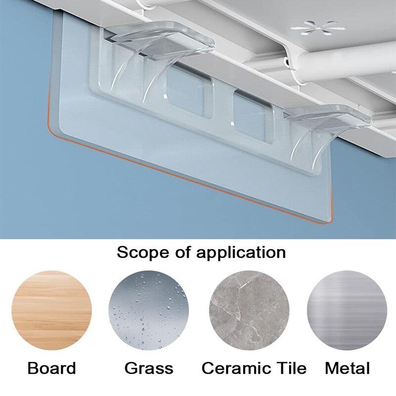 מדפים דביקים עצמיים מחזיקי מחיצה ניקוב חינם תמיכת מדף תושבות ארון יתדות תומך ארון מדבקת קולב קיר