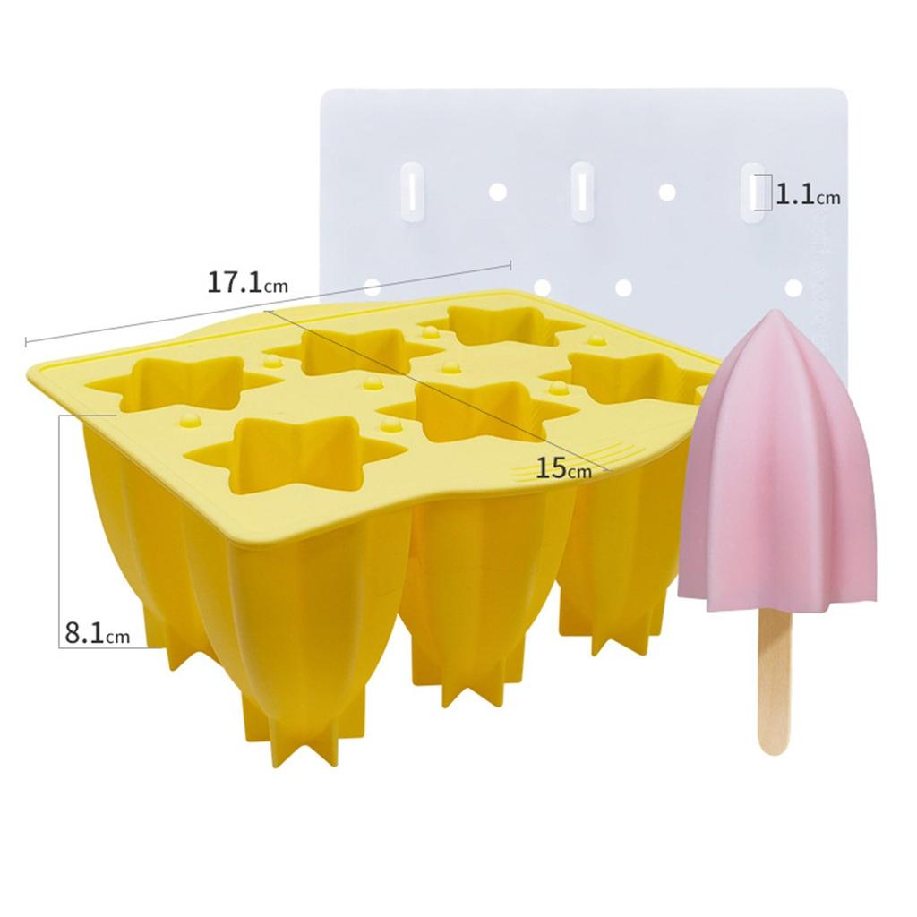 Eis am Stiel-Formen, 6 Stück Silikon-Eis am Stiel-Formen, Eisformen in Lebensmittelqualität