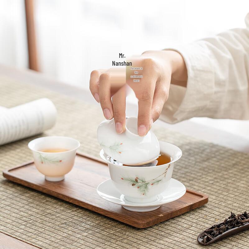 Nanshan Xiansheng Hand-painted Ceramic Gaiwan