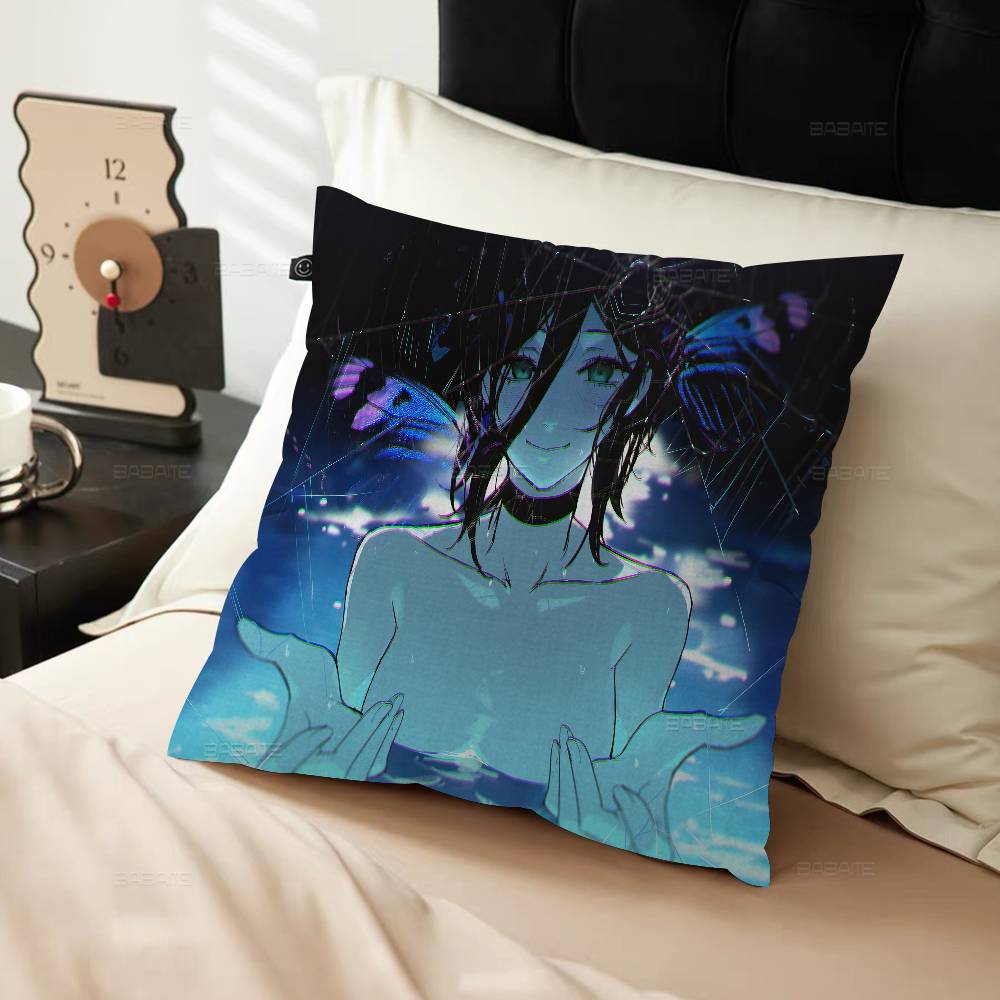 C-Chainsaw Man Reze Personalized Pillow Dust Cover Bedroom Kids Party Decoration Pillowcase Birthday Children Gift