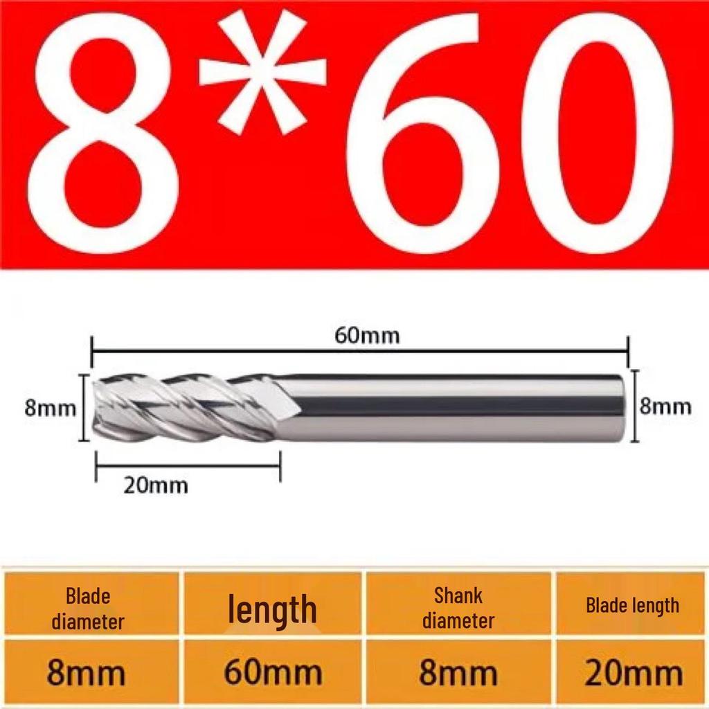 65° Metal Ceramic Flat-Bottom End Mill/Ball Nose End Mill/High-Gloss Mirror Face Mill