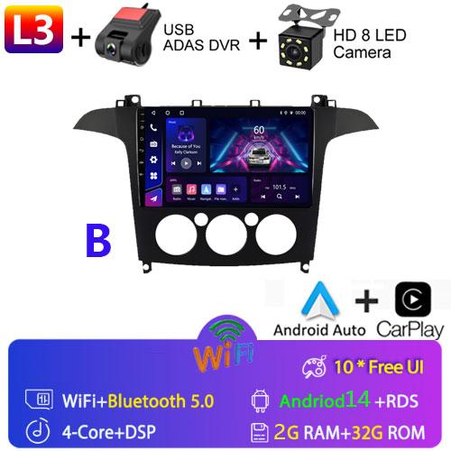 Android14 Car Radio for Ford S Max 2006 2007 2008 - 2010 2011 2015 Car Multimedia Video Player Radio GPS Stereo Auto 2din 7862