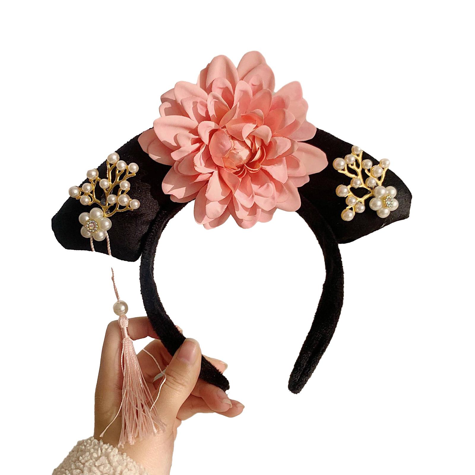 

Concubine Hair Hoop for Dress Up Photography Props for Role Play and Theater Funny Princess Headdress 4