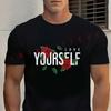 Summer Cotton T-shirt Love Yourself Rose Drawing Art Motorcycle Tee Casual Short-sleeve Motorbike Cycling Top