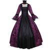 Lady Retro Large Swing Tight Waist Medieval Maxi Dress Cosplay Halloween Costume