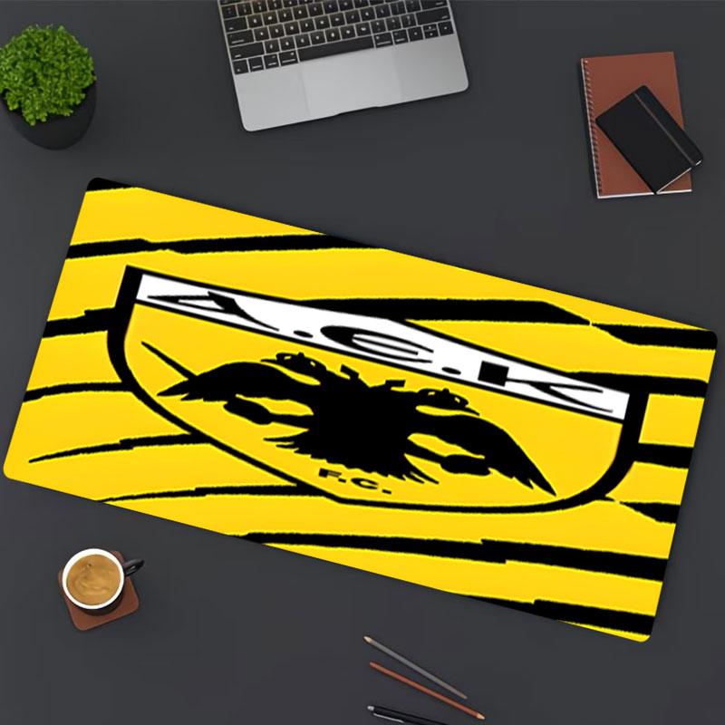 AEK Aten FC Trykt Musematte, for Tastaturmatte Bærbar PC-matte for Kontor Hjemmebruk, Skrivebordsdekorasjon, Perfekt Bursdagsgave for Spillere