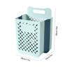 Collapsible Laundry Basket with Carry Handle Portable Punch-Free Clothes Bucket Organizer Wall Mounted for Bedroom and Bathroom