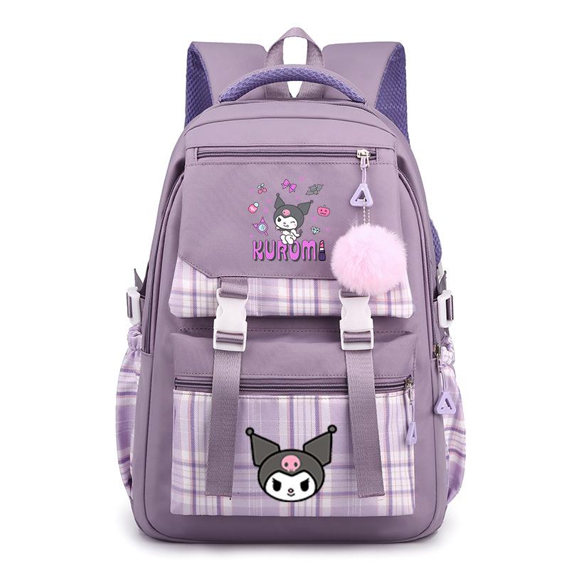 Cartoon Pattern College Style Backpack Large Capacity Junior High School High School Student Cute Style Schoolbag No specifications