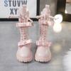 Girls Leather Boots Medium and High Boots Autumn and Winter New Children's Boots Knight Boots Fashion Baby Leather Boots