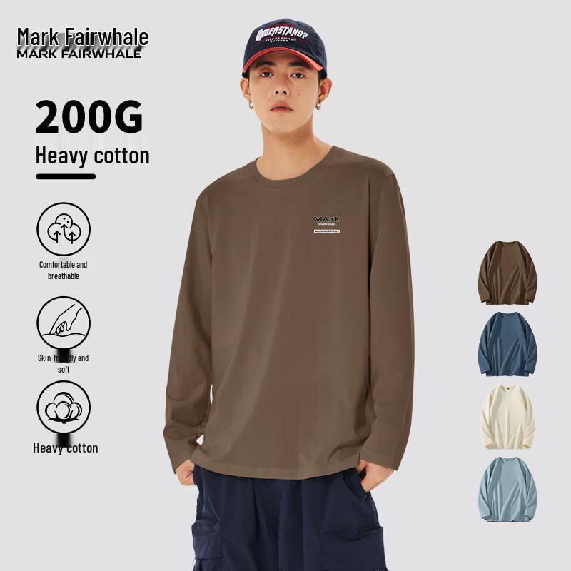 Mark Fairwhale Men s Heavyweight Cotton Long Sleeve T-Shirt 5XL