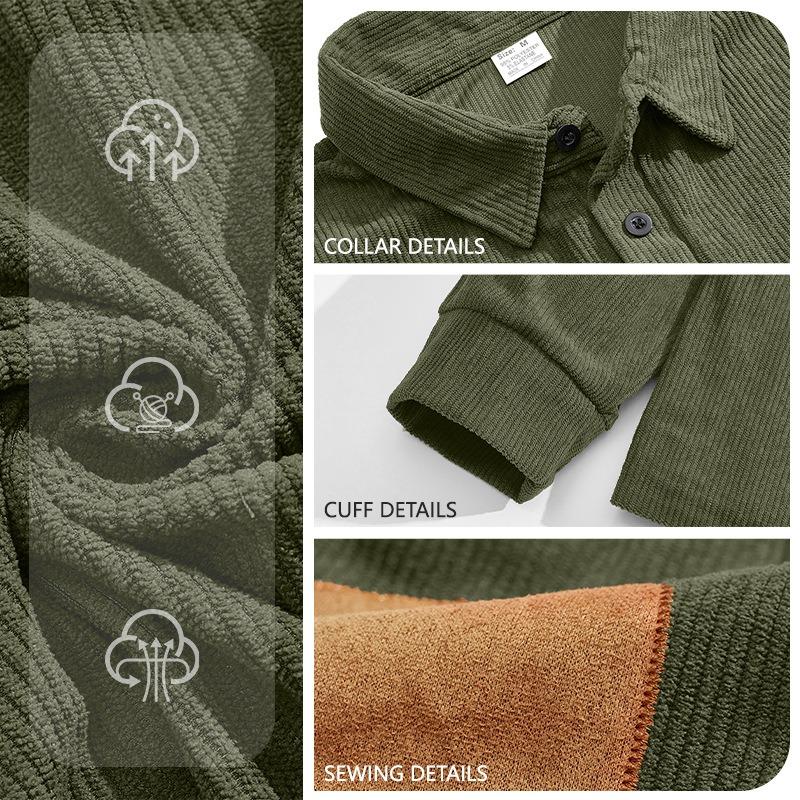 Men S Long Sleeve Collared Color Block Casual Polo Shirt