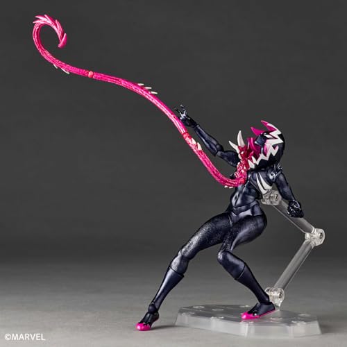 Kaiyodo Revoltech Amazing Yamaguchi Gwenom, approximately 150mm tall, non-scale, painted, PVC, ABS, and POM action figure, NR071