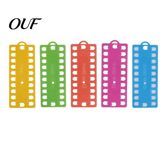 Plastic Thread Holder 5Pcs 20-Hole Embroidery Floss Organizer, Winding Board, Cross Board Stitch Plate, Bobbin for Sewing Crafts Management
