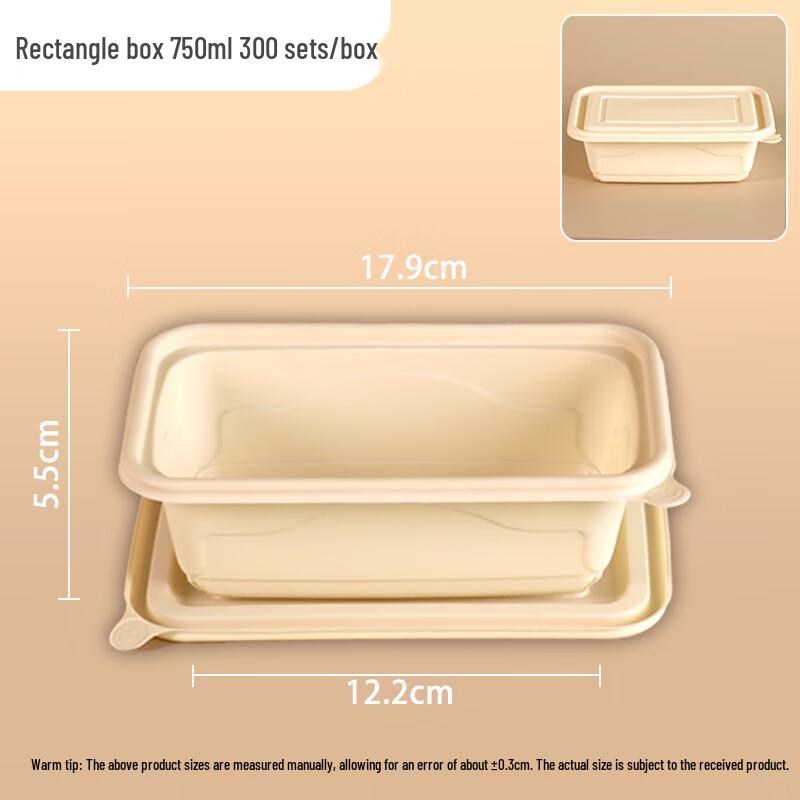 Hujian Disposable Degradable Rectangular Lunch Boxes