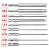 Kogelkop Elektrische Schroevendraaier Bit 100mm Zeskant Schacht Sleutel Boorbits Legering Staal Zeskant Schroevendraaier Driver H1.5 2 2.5 3 4 5 6 8 H10