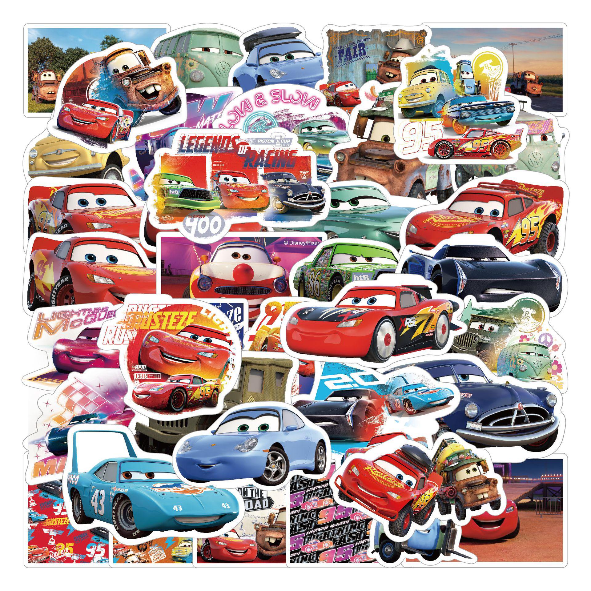 

C-173: 50 шт. Водонепроникні мультяшні наклейки з машинками для дитячого DIY - Мобільного телефону та іншого