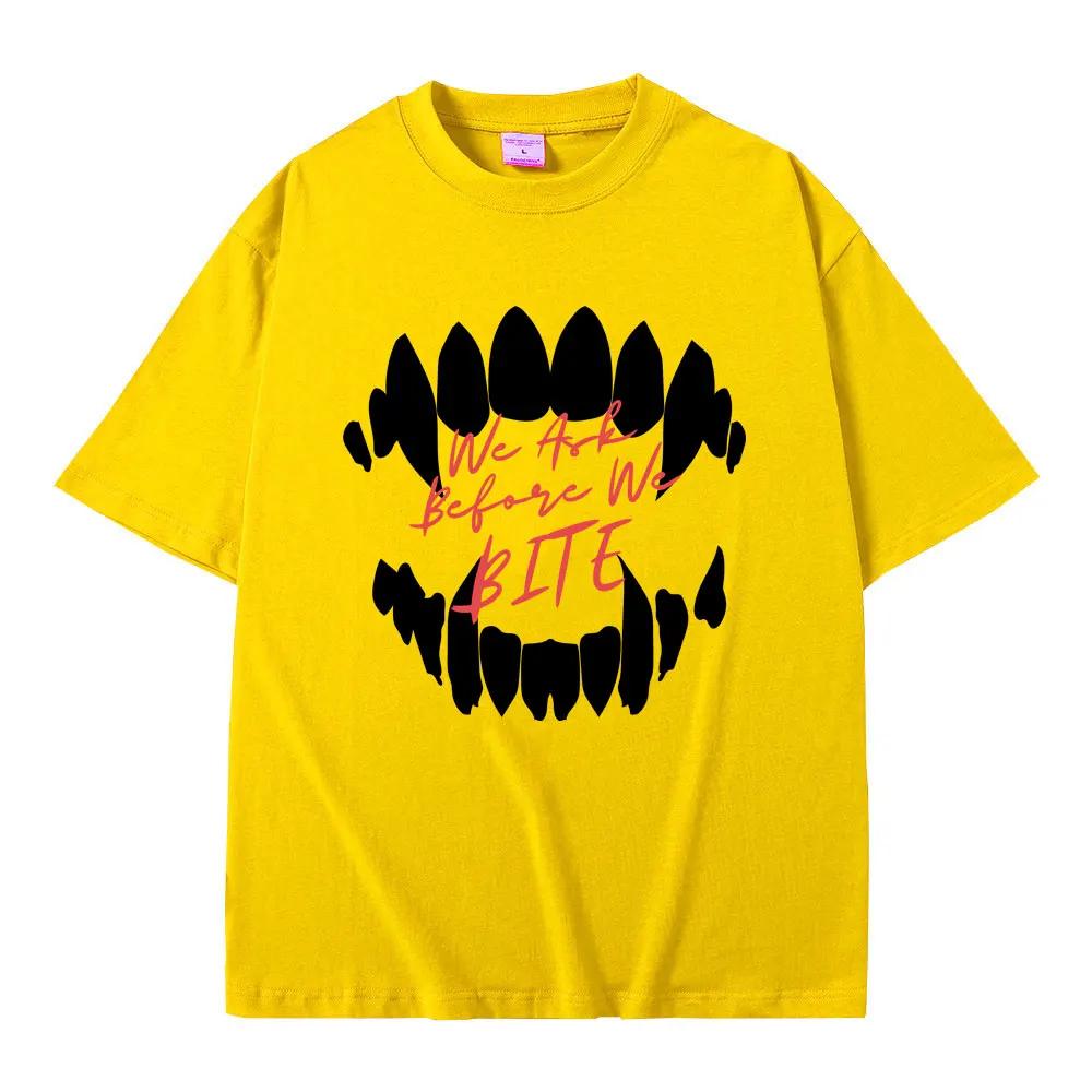 

Футболка с принтом «Игра Baldurs Gate 3 Astarion We Ask Before We Bite» для мужчин, хип-хоп, винтажная готическая футболка, мужские рок-футболки больших размеров 4XL