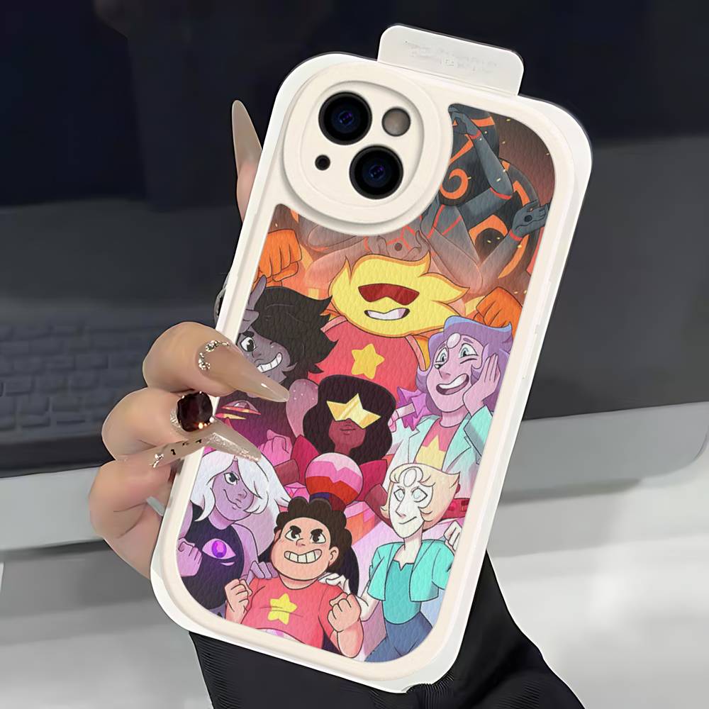S-Steven Cartoon Funny U-Universe Phone Case Hard Leather For iPhone 16 15 14 13 12 Mini 11 14 Pro Max Xs X Xr 7 8 Plus