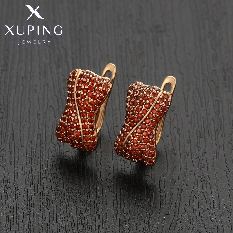 Xuping Jewelry Fashion New Arrival Copper Alloy Gold Color Huggies Earrings for Women Party Gift X000981044