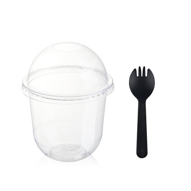 50Pcs Disposable Pudding Cups Clear Plastic Mousse Dessert Cup with Lid Party Supplies for Cold Drinks Fruit Cream 250/360/500ML
