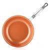 Saucepan Non Stick Skillet Round Copper Color Frying Pan Kitchen for Frying Eggs Steaks Family Restaurant Use Kitchen Cookware